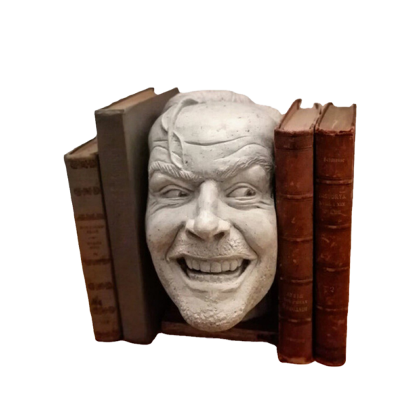Jack Nicholson ‘The Shining’ Resin Bookends – Unique Desktop Decoration for Bookshelves
