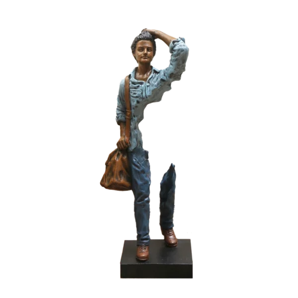 Bruno Catalano-Inspired ‘The Traveler’ Sculpture – Surreal Resin Art for Home or Office Decor