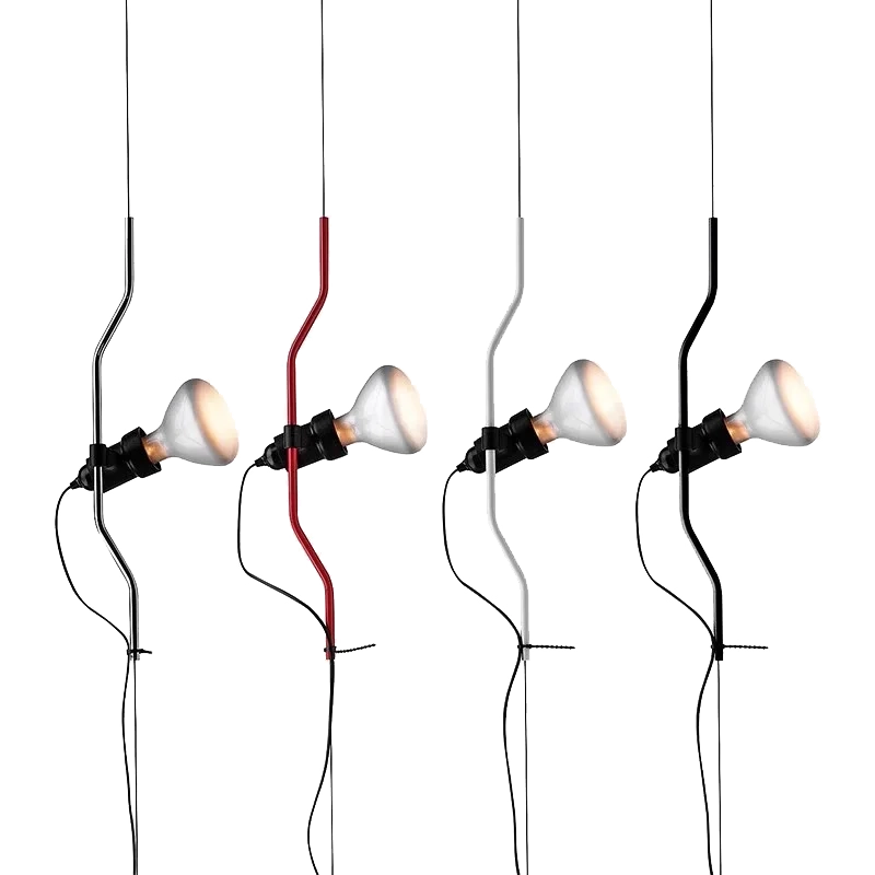 Parentesi Style Pendant Lamp – Iconic Achille Castiglioni Design, Modern LED Hanging Light for Living Room or Bedroom