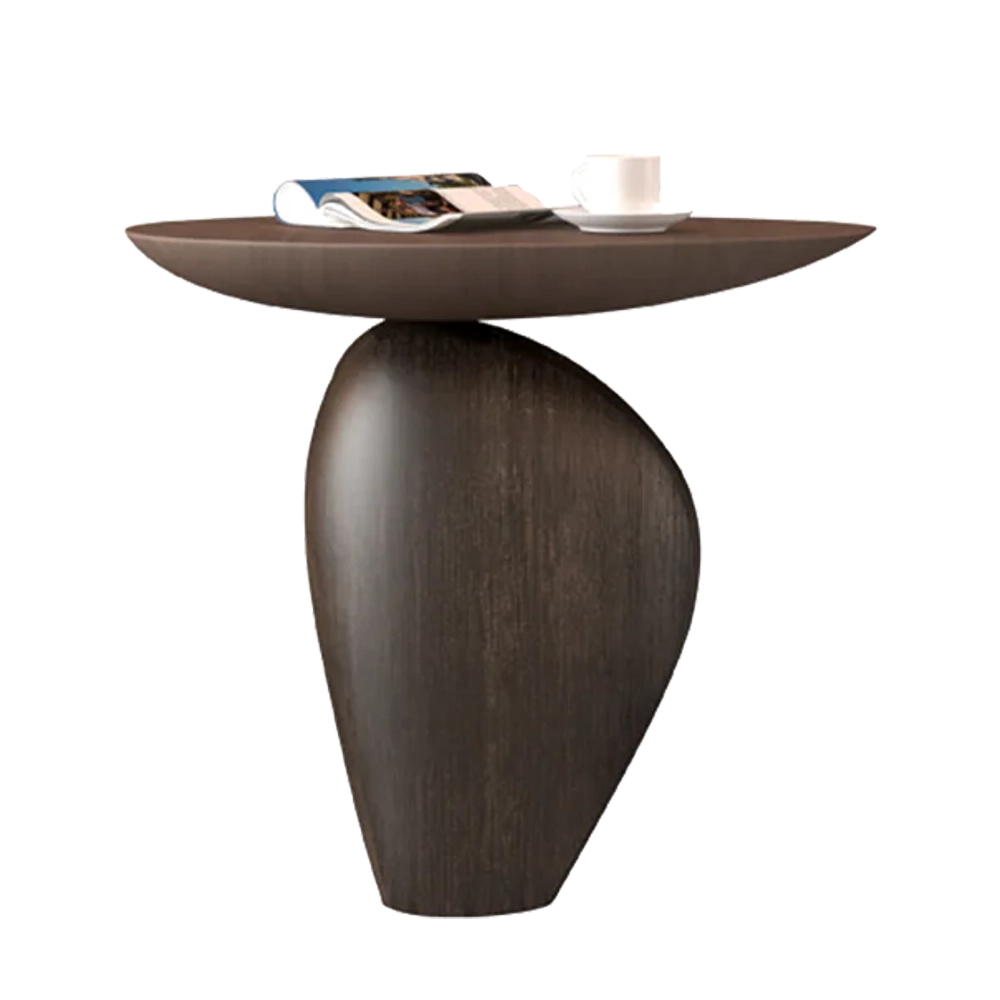 Pebble Poise: Nordic Solid Wood Side Table – Timeless Elegance for Modern Spaces